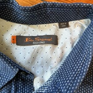 Navy Patterned Button Down